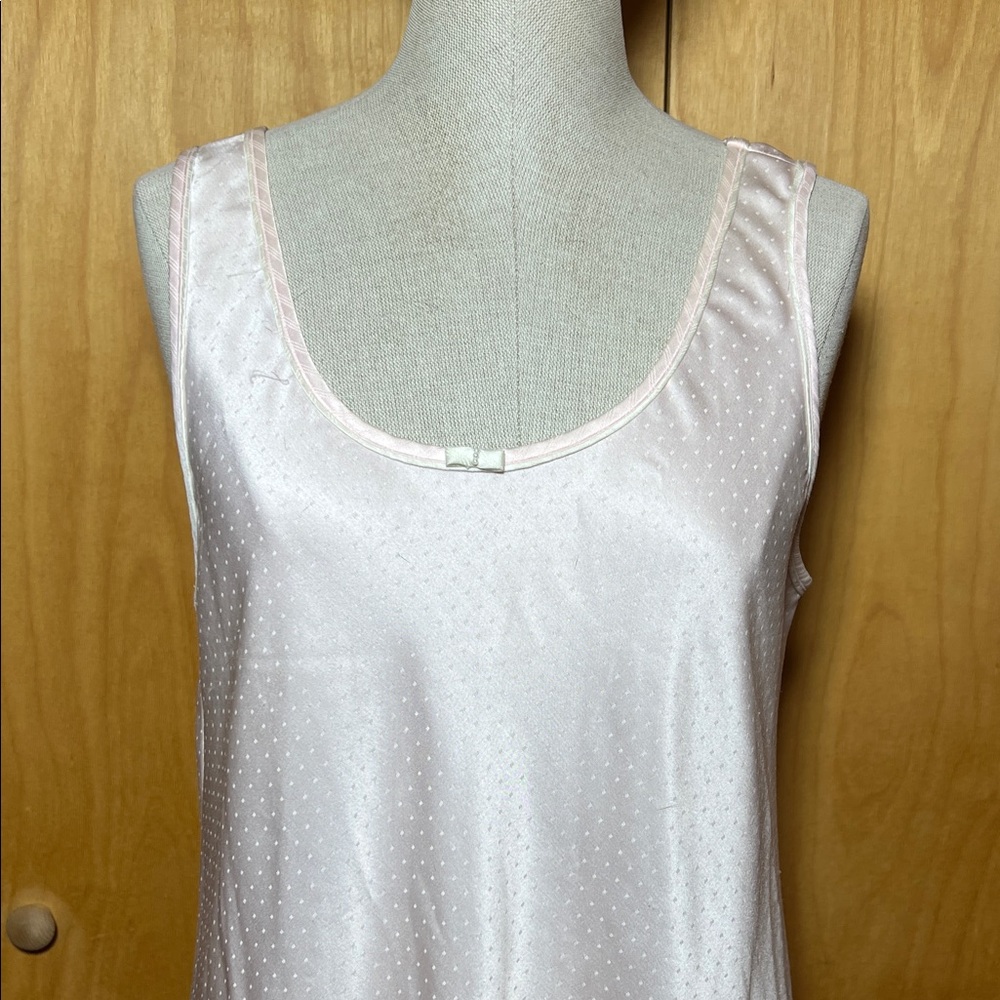 Oscar de la Renta Light Pink Satin Chemise